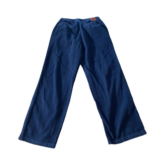 Empyre Corduroy Pants Mens Small Blue Embroidered Logo Pockets Drawstring Casual - Picture 2 of 9